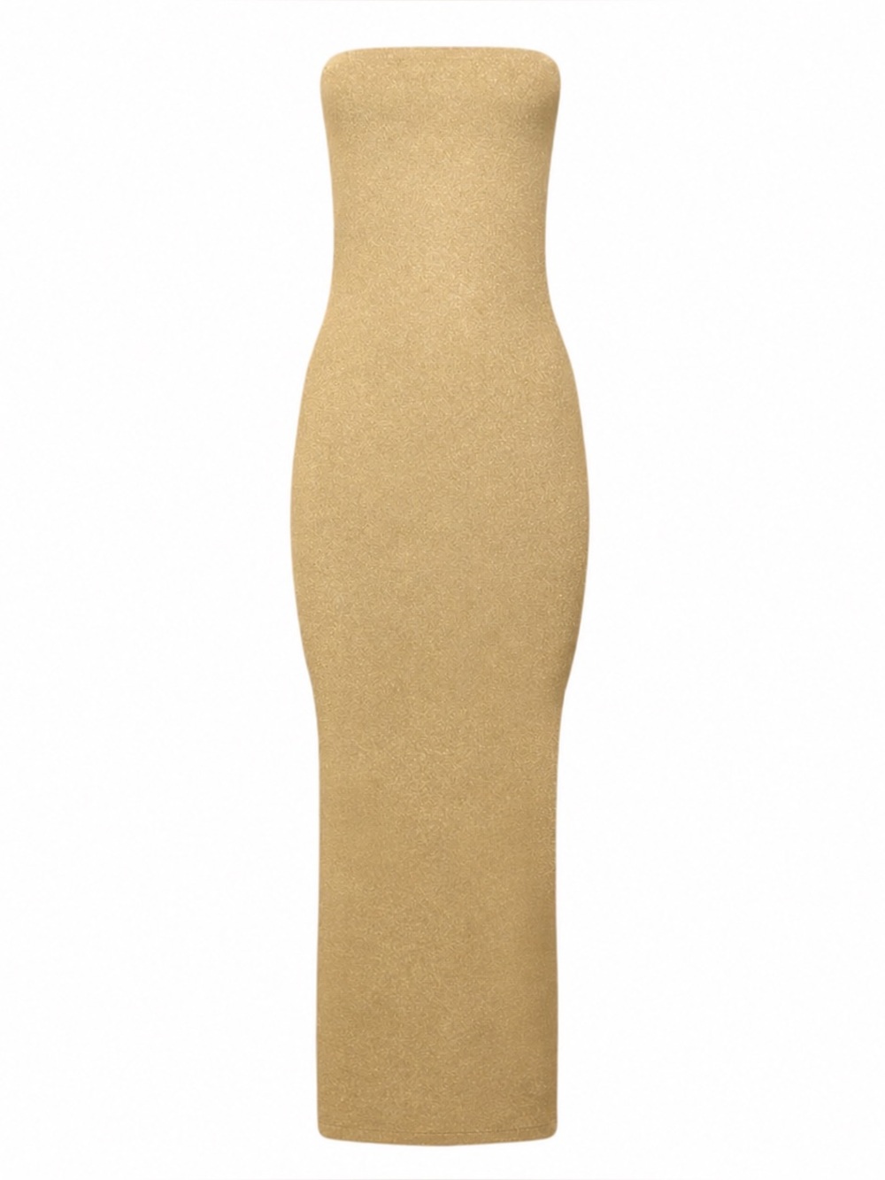 Wolford Fading Shine Strapless Bodycon Midi Gold Shine Sculpting Glam Dress - Picture 2 of 14